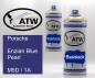 Preview: Porsche, Enzian Blue Pearl, M5D / 1A: 400ml Sprühdose + 400ml Klarlack - Set, von ATW Autoteile West.